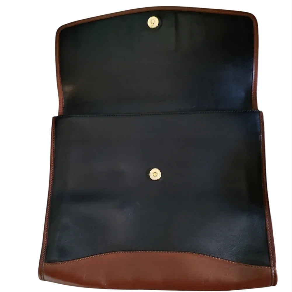 Celine Black and Brown Leather Portfolio/Briefcase